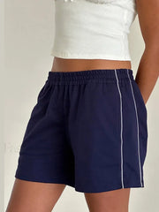 Y2K Oversized Jogging Sweatpants Boxers with Pockets Short Black / S