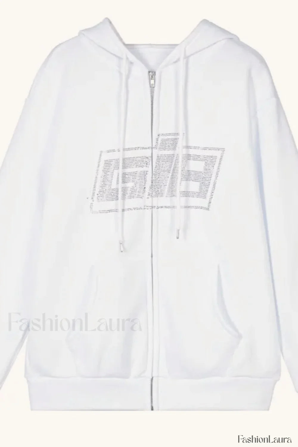 Y2K Rhinestone Zip Up Hoodie