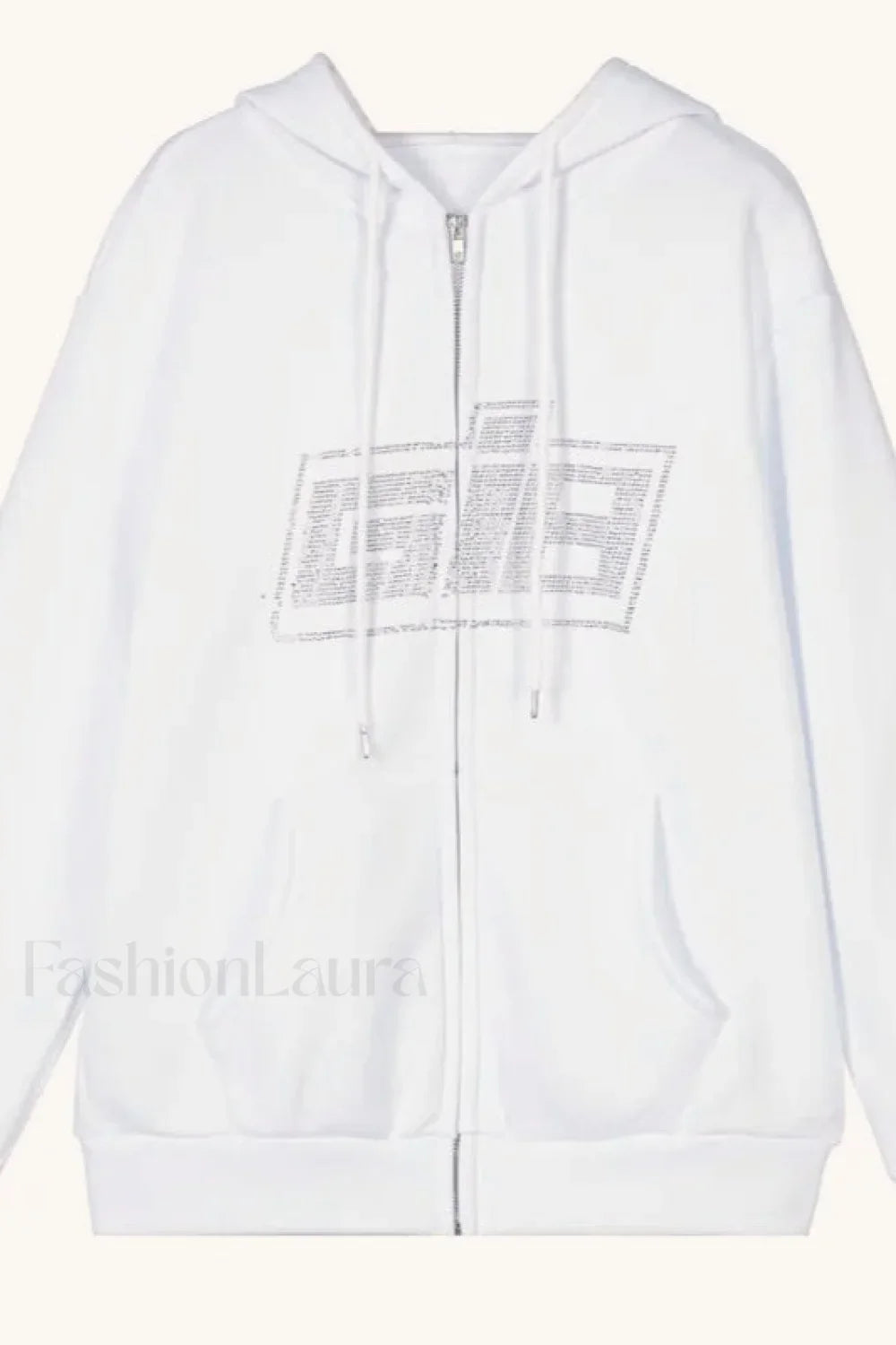 Y2K Rhinestone Zip Up Hoodie