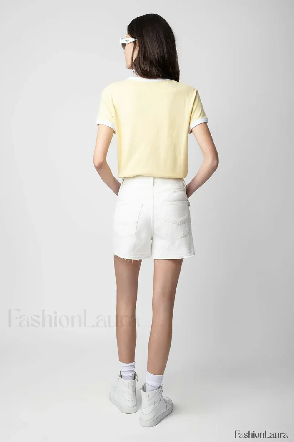 Yellow Contrast Color T Shirt